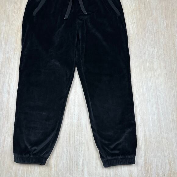 Athleta Black Cozy Karma Recover Jogger Y2K Velvety Lounge Pull On Pants Large - Picture 5 of 16